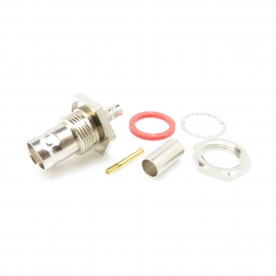 BNC Connector Bulkhead Crimp Jack for RG58 LMR195