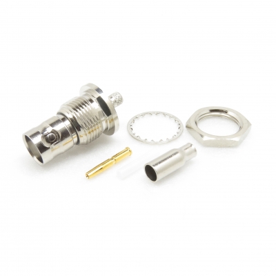 BNC Bulkhead Isolated Crimp Jack for RG316