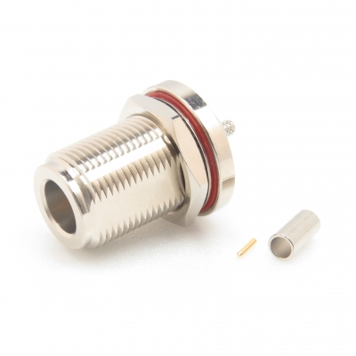 N Connector Bulkhead Crimp Jack for RG316