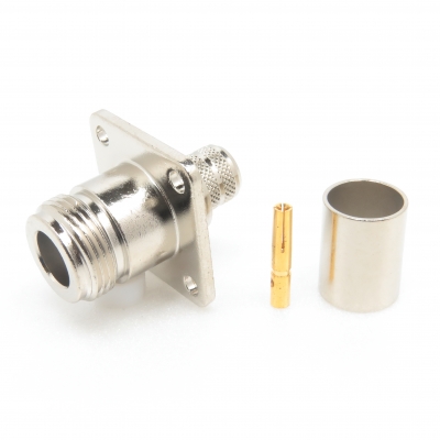 N Connector 4 Hole Panel Crimp Jack for RG213