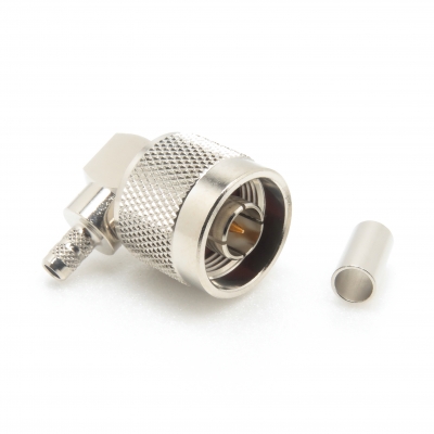 N Connector Right Angle Crimp Plug for RG58