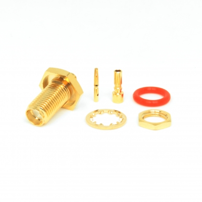 IP67 SMA Bulkhead Crimp Jack for 1.13mm Cable