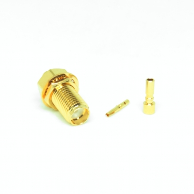 SMA Bulkhead Crimp Jack for 1.13mm Cable