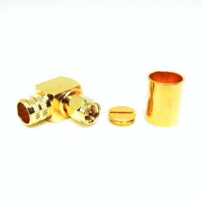 SMA Connector Right Angle Crimp Plug for LMR400