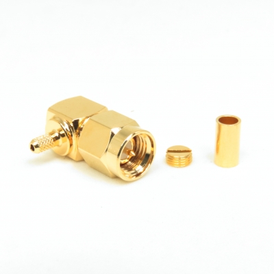 SMA Connector Right Angle Crimp Plug for RG178