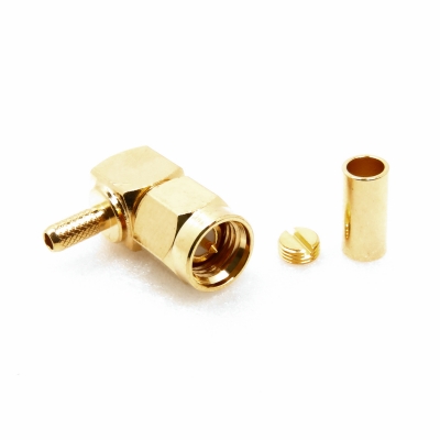 SMA Connector Right Angle Crimp Plug for RG316