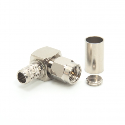 SMA Connector Right Angle Crimp Plug for LMR240