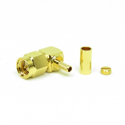 SMA Connector Right Angle Male Crimp for RG316 DB