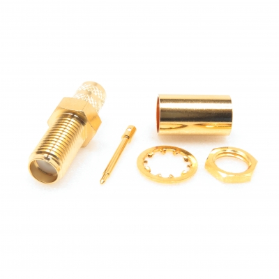RP SMA Connector Bulkhead Crimp Jack for LMR240