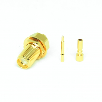 SMA RP Bulkhead Crimp Jack for RG178 Cable
