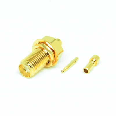 RP SMA Bulkhead Crimp Jack for 1.32mm DB Cable