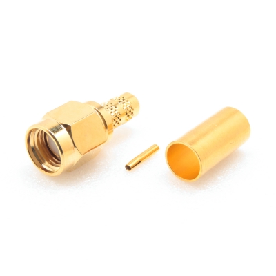 RP SMA Connector Crimp Plug for RG58 RG223 LMR200