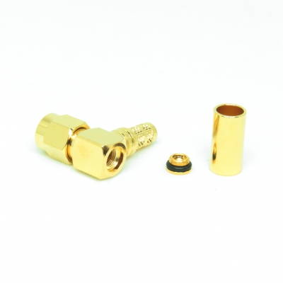 IP67 RP-SMA Right Angle Crimp Plug for LMR200