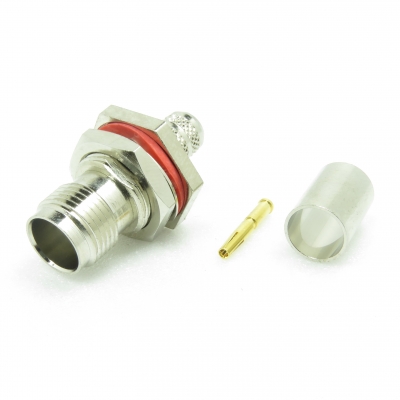 75 Ohm TNC Connector Bulkhead Crimp Jack for RG6