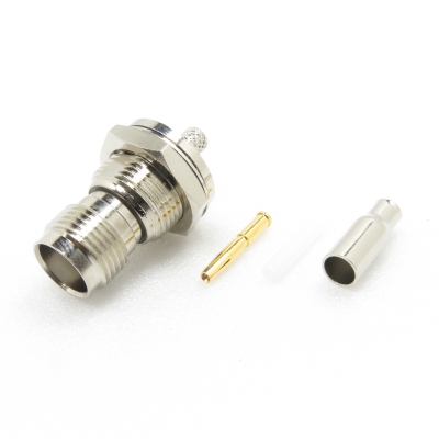 TNC Bulkhead Isolated Crimp Jack for RG316